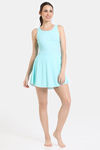 Zelocity Elastane Blended Slip-On Swimdress with Removable Pads - Aruba Blue — thumbnail 4